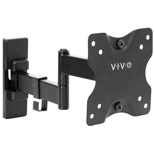 VIVO MOUNT-VW01M Full Motion Wandhalterung für LCD-LED-Fernseher und Computerbildschirme, neig- und schwenkbar, max. 100 x 100 mm VESA, Schwarz, MOUNT-VW01M von VIVO