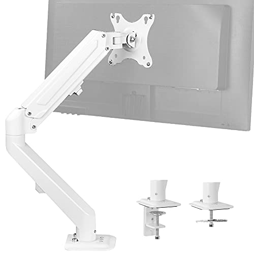 VIVO STAND-V101OW Gelenkförmiger pneumatischer Federarm für 1 Monitor mit max. VESA 100 x 100, Weiß von VIVO