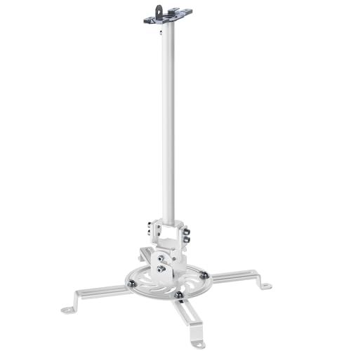 VIVO Universelle Deckenhalterung aus Metall für normale und Mini-Projektoren, Projektionshalterung mit ausziehbaren Armen, Weiß, MOUNT-VP10DP VIVO Universelle Deckenhalterung aus Metall für normale und Mini-Projektoren, Projektionshalterung mit ausziehbaren Armen, Weiß, MOUNT-VP10DP von VIVO