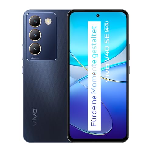 VIVO V40 SE 4G Smartphone, 8GB + 256GB Android-Handy, 6,67 Zoll 120Hz AMOLED Bildschirm, 50MP Hauptkamera + 2MP Bokeh Kamera, 8MP Frontkamera, 80W FlashCharge, Dual SIM Handy von VIVO