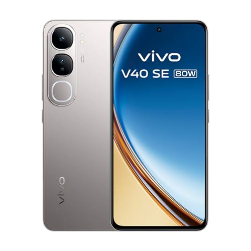 VIVO V40 SE Smartphone, 5G, 80 W, AMOLED-Display, 16,9 cm (6,67 Zoll), 120 Hz, Kamera 50 MP, Akku 5000 mAh, Android 14, Silber (ohne Ladegerät) von VIVO