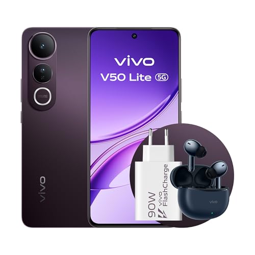 VIVO V50 Lite 5G Smartphone, 8G+256G, Bundle mit Ladegerät & TWS 3e, 6,77" 120Hz P-OLED-Bildschirm, 50MP Sony Hauptkamera+8MP Ultraweitwinkelkamera, 5200 mAh Akku, 400% Dual-Stereo-Lautsprecher, IP65 VIVO V50 Lite 5G Smartphone, 8G+256G, Bundle mit Ladegerät & TWS 3e, 6,77" 120Hz P-OLED-Bildschirm, 50MP Sony Hauptkamera+8MP Ultraweitwinkelkamera, 5200 mAh Akku, 400% Dual-Stereo-Lautsprecher, IP65 von VIVO