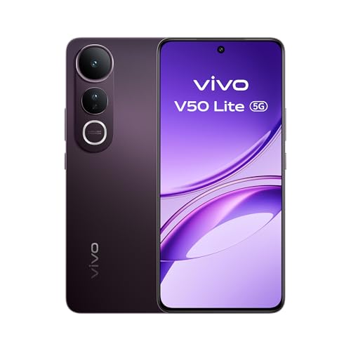 VIVO V50 Lite 5G Smartphone, 8G+256G, 6,77" 120Hz P-OLED-Bildschirm, 50MP Sony Hauptkamera + 8MP Ultraweitwinkelkamera, Aura Light, 5200 mAh Akku, 400% Lautstärke & Dual-Stereo-Lautsprecher, IP65 von VIVO