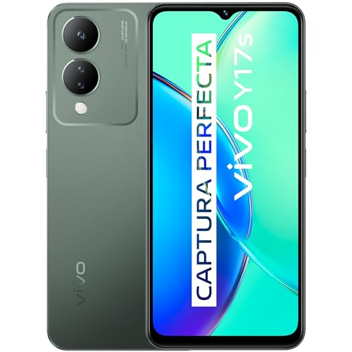 vivo Y17s Smartphone, 4 GB RAM + 128 GB ROM, Dreifachkamera mit 50 MP, 5000-mAh-Akku, 16,56 cm (6,56 Zoll) HD+-Display, hohe Helligkeit, IP54, schlankes Gehäuse 2,5D, Android 13 von VIVO