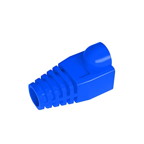 50 Pcs Cat5 Cat5E Cat6 Strain Relief Boot, RJ45 Plug Connector Cover Modular Network Plug Connector Cap Cable Connector Boots, Blue von VIVOCH