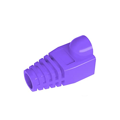 50 Pcs Cat5 Cat5E Cat6 Strain Relief Boot, RJ45 Plug Connector Cover Modular Network Plug Connector Cap Cable Connector Boots, Purple von VIVOCH