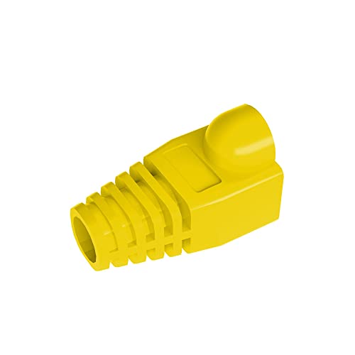 50 Pcs Cat5 Cat5E Cat6 Strain Relief Boot, RJ45 Plug Connector Cover Modular Network Plug Connector Cap Cable Connector Boots, Yellow von VIVOCH