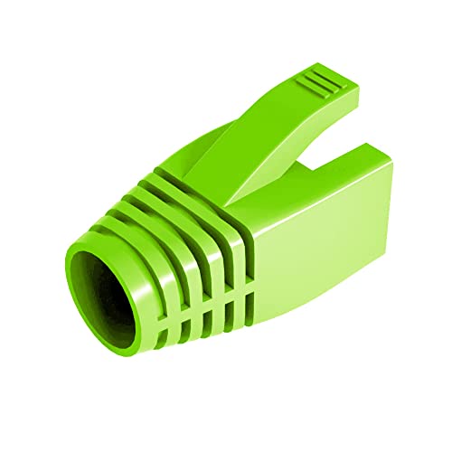 50 Pcs Cat6 Cat6A Cat7 Strain Relief Boot, RJ45 Plug Connector Cover Modular Network Plug Connector Cap Cable Connector Boots, Fruit Green von VIVOCH