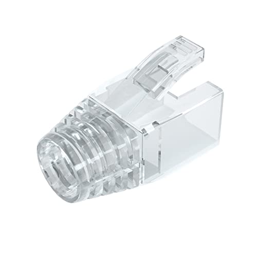 50 Pcs Cat6 Cat6A Cat7 Strain Relief Boot, RJ45 Plug Connector Cover Modular Network Plug Connector Cap Cable Connector Boots, Transparent von VIVOCH