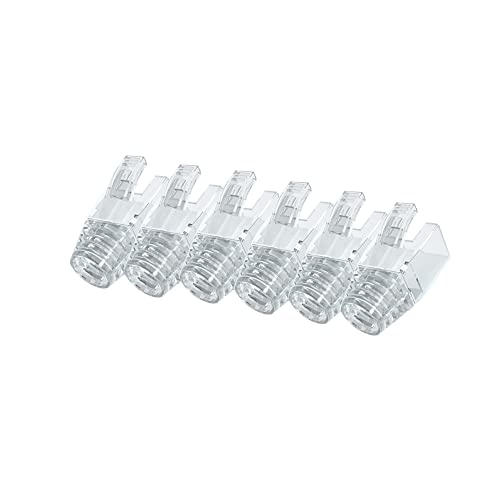 50 Pcs Cat7 Cat7A Cat8 Strain Relief Boot, RJ45 Plug Connector Cover Modular Network Plug Connector Cap Cable Connector Boots, Transparent von VIVOCH