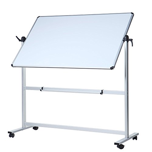 VIZ-PRO Mobiles Whiteboard/Doppelseitige Whiteboard- mit Alurahmen, magnetisch - 180 x 120 cm von VIZ-PRO