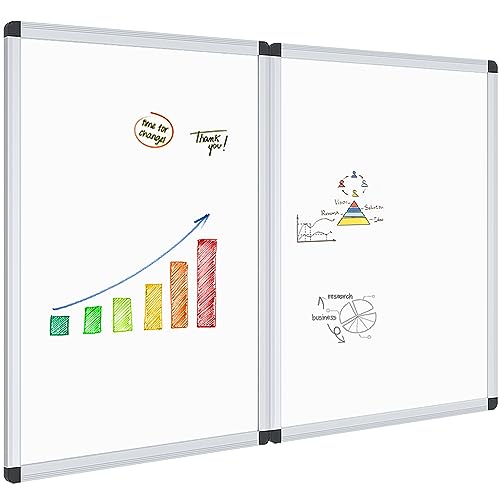 VIZ-PRO Whiteboard - mit Alurahmen, magnetisch - 2er Pack 90 x 60 cm von VIZ-PRO