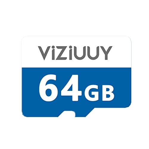 VIZIUUY Micro 64 GB SD-Karte für Sicherheitskameras, Lesen 90 MB/s, Schreiben 25 MB/s, Speicherkarte für Solar-Sicherheitskameras Indoor Outdoor, Action-Kamera, Dash-Kamera (64 GB) von VIZIUUY