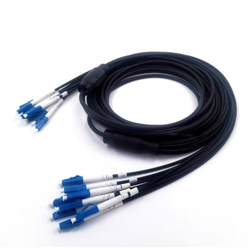 VJSUWI 8-adriges TPU-Panzerfaser-Patchkabel 60M-120M LSZH SM schwarz 8C SC LC FC ST A Singlemode 8 Fasern optisches Überbrückungskabel 100m 80m(Ask us-Customized) von VJSUWI