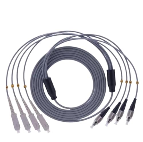 VJSUWI Gepanzerte Faser patchkabel 4 core 150-300M 4C SC LC FC ST UPC EINE wasserdichte Multimode 4 Fasern optische Jumper Kabel FTTH 200M(250m SC-SC OM2) von VJSUWI
