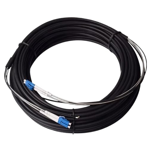 VJSUWI Glasfaser-Patchkabel 2C 4C Outdoor CPRI 300 m SM OM3 OM4 OM2 LC SC FC ST 2 Adern 4 Adern Kabel Singlemode FTTH Jumper(2 cores LC-LC OM4) von VJSUWI