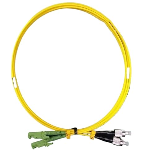 VJSUWI Leistungsstarkes E2000/A auf FC/A Duplex Singlemode Glasfaser-Patchkabel – erhältlich in verschiedenen Längen (1 m, 3 m, 5 m, 7 m, 10 m, 50 m) – 9/125 µm Glasfaser-Jumper(E2000a-FCA 1m 10pc) von VJSUWI