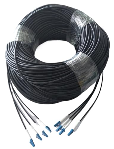 VJSUWI OM3 Fiber Optic Patchkabel 40M TPU 4 kerne wasserdicht LC SC FC Gepanzerte Patch blei Kabel Outdoor FTTA Jumper 4 Fasern 5,0mm(Blue) von VJSUWI
