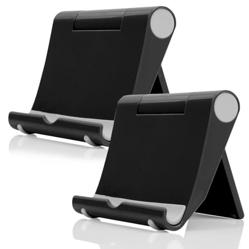 VJUYSW 2 Stück Handy Ständer Faltbar,Verstellbarer und klappbarer Kunststoff-Stände,Schwarz Universelle Smartphone Stand,mit alle Mobile oder Tablet Halterung VJUYSW 2 Stück Handy Ständer Faltbar,Verstellbarer und klappbarer Kunststoff-Stände,Schwarz Universelle Smartphone Stand,mit alle Mobile oder Tablet Halterung von VJUYSW