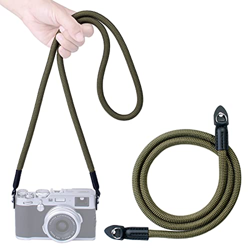 VKO Kameragurt Kamera Tragegurt Kletterseils Nackengurt Schultergurt geeignet für DSLR SLR oder spiegellosen Kameras 120cm (Grün) von VKO
