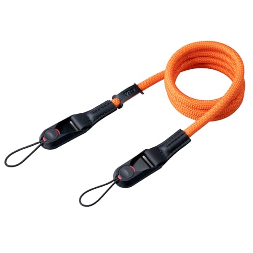 VKO Kameragurt Kletterseils Kamera Schultergurt mit Schnellverschluss-System Tragegurt für SLR DSLR Digitale oder spiegellose Kamera (Orange) von VKO