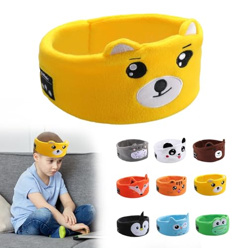 Kabelloser Schlaf-Kopfband-Kopfhörer, Cartoon-Kopfhörer für Kinder, Bluetooth V5.0, ultradünner Lautsprecher, einstellbare Lautstärke, HiFi-Stereo, für elastisches Stirnband, Geschenk für Kinder von VKTY