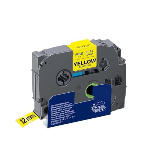 VMHPMLGV Tzefx231 kompatibles Flexibles Klebeband 12 mm Kompatibel mit Tzefx221 Tzefx211 Tzefx241 Tzefx251 kompatibel mit Pt Label Maker(Black on Yellow) von VMHPMLGV