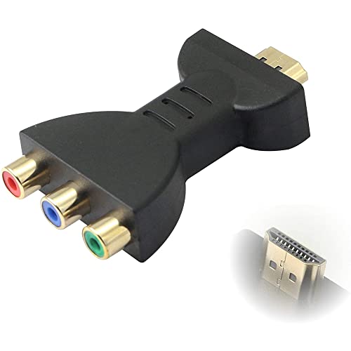 VMOJO 3RCA Adapter HDMI Stecker auf 3RCA Buchse Composite Video Audio VA Komponenten Konverter Adapter Geeignet für HDTV DVD und die meisten LCD Projektoren (Rot, Blau, Grün) (Farbunterschied) von VMOJO