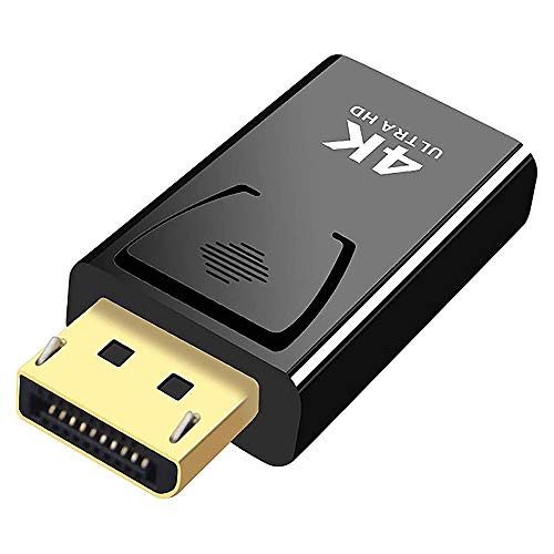 VMOJO 4K DisplayPort Stecker auf HDMI Buchse Adapter | DP auf HDMI Konverter vergoldet | kompatibel mit Computer/Desktop/Labtop/PC/Monitor/HDTV – Schwarz von VMOJO
