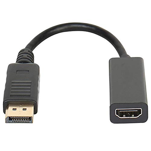 VMOJO DisplayPort auf HDMI Konverter | Vergoldet DP/Display Port to HDMI Kabel HDTV Adapter Konverter Male to Female mit Audio | 1080P DP Stecker auf HDMI Buchse Schwarz von VMOJO