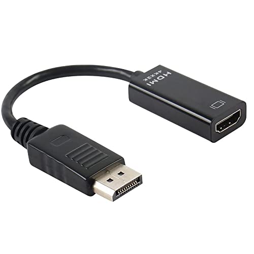 VMOJO DisplayPort zu HDMI Adapter, Exquisiter DP Stecker auf HDMI Buchse Konverter, 4K@30Hz vergoldeter Anschluss Kompatibel mit Computer Desktop Laptop PC Monitor Projektor HDTV von VMOJO