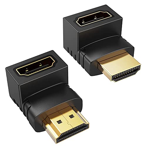 VMOJO HDMI Adapter, (2 Stücke) 3D&4K Gold-Plated Rechter Winkel Stecker auf Buchse HDMI Adapter mit vergoldete Kontakte Full HD 1080P von VMOJO