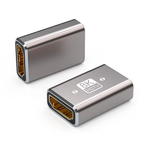 VMOJO HDMI-Kupplung 8K, HDMI 2.1 Buchse auf Buchse Stecker HDMI Verlängerungsadapter, unterstützt 8K @ 60Hz,4K @ 120Hz 120UHD, 7680 * 4320 Auflösung, 3D, HDR, ARC für Laptop, PC, Roku TV, 2 Pack von VMOJO