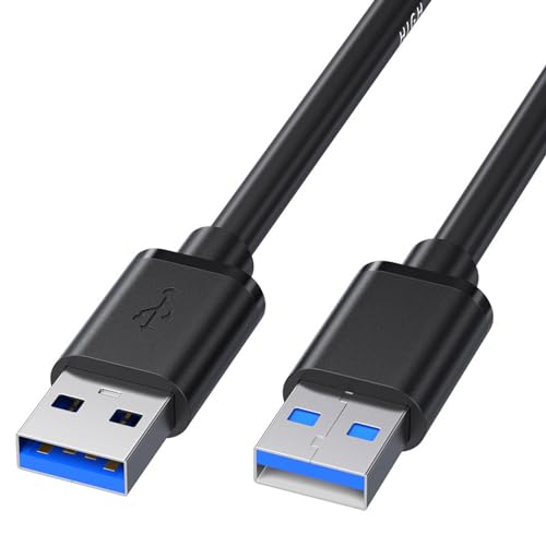 VMOJO USB 3.0-Kabel 0,5M, USB 3.0 Typ-A Stecker auf USB Typ-A Stecker Kabel, USB-Kabel mit vergoldetem Stecker für Festplattengehäuse, DVD-Player, Laptop-Kühler von VMOJO