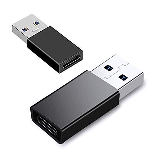 VMOJO USB A zu USB C OTG Adapter, USB 3.0 A Stecker auf USB 3.1 Typ C Buchse Adapter Konverter für Samsung Galaxy Note 10 S20 S10,Google Pixel 4 4a XL Schwarz (2 Stücke) von VMOJO