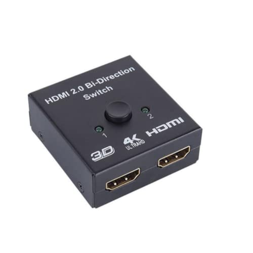 VOANZO Switch Bidirektionaler HDMI-Splitter 2 in 1 Ausgang oder 1 in 2 Ausgang Unterstützt 4K 3D HD 1080P für PS4 PS3 Xbox Blu-Ray Player DVD HDTV von VOANZO