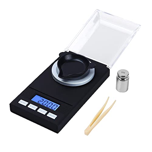 VOANZO Tragbare Digitale Waage, 50 g/0,001 g, präzise Mini-Taschenwaage, für Küchenschmuck etc., mit LCD-Display mit Hintergrundbeleuchtung von VOANZO