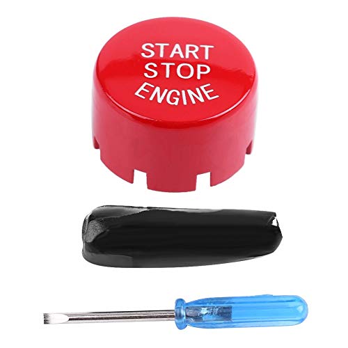 Auto-Motor-Knopf - Auto-Motor-One-Button-Startknopf, Motor-Start-Stop-Knopf Druckschalter Kompatibel mit F30 G/F Disk-Bottom mit Start & Stop (Farbe : RED) von VOBOR