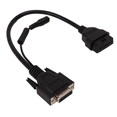 VOBOR OBD I -Adapter -Box -Schalter Kabelkabel, Bluetooth -Konvertierungskabel, 16 -Pin -Männchen Bis 15 Pin Frauen Bluetooth Conversion Cable Ersatz für den Start X431 von VOBOR