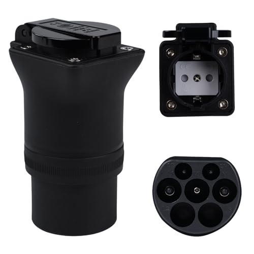 VOBOR Typ 2 zu Schuko Adapter, 3.5KW 16A 220V Typ2 Stecker auf Schuko Buchse Adapter, EV Ladeadapter Für Elektrofahrräder, Roller, Elektrorollstühle von VOBOR
