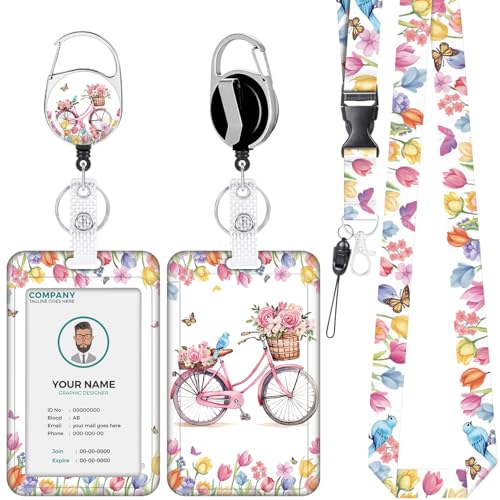 VOCHIC Feder-Lanyards für Ausweise, niedlicher Ausweishalter mit einziehbarem Spulenclip, Fahrrad- und Rosen-Namensschild, vertikaler Ausweis-Schutz, Hülle für Frauen, Krankenschwestern, Ärzte, Lehrer VOCHIC Feder-Lanyards für Ausweise, niedlicher Ausweishalter mit einziehbarem Spulenclip, Fahrrad- und Rosen-Namensschild, vertikaler Ausweis-Schutz, Hülle für Frauen, Krankenschwestern, Ärzte, Lehrer von VOCHIC