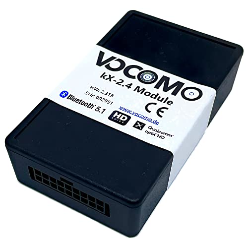 VOCOMO kX-2 ISO Bluetooth Freisprecheinrichtung mit Musik-Streaming für Mercedes, Smart Forfour mit ISO Radio von VOCOMO