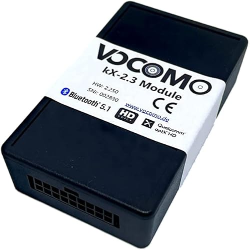 VOCOMO kX-3 V1 Bluetooth Freisprecheinrichtung mit Musik-Streaming für VW, Skoda, Seat, inkl. Einbaumikrofon von VOCOMO