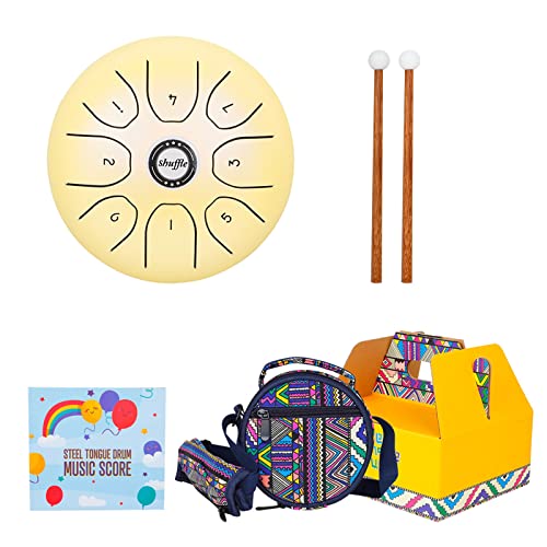 VOCUE Drum 8 Note 14.9 cm C-Keys Steel Drum Percussion Instrument with Drum Stick Music Book for Musical Education VOCUE Drum 8 Note 14.9 cm C-Keys Steel Drum Percussion Instrument with Drum Stick Music Book for Musical Education von VOCUE