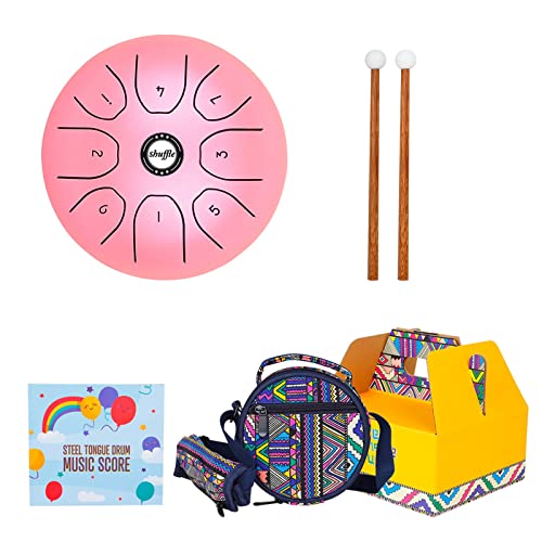 VOCUE Drum 8 Note 14.9 cm C-Keys Steel Drum Percussion Instrument with Drum Stick Music Book for Musical Education VOCUE Drum 8 Note 14.9 cm C-Keys Steel Drum Percussion Instrument with Drum Stick Music Book for Musical Education von VOCUE