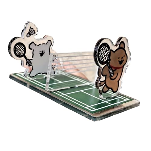 VOCUE Kreativer Handyhalter Badmintonfeldmuster Desktop-Ornament Telefonständer für Sportbegeisterte von VOCUE