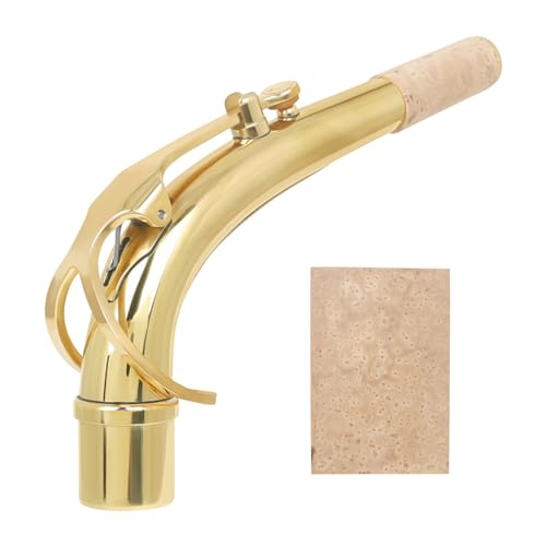 VOCUE Messing-Saxophon-Hals, Ersatz-Saxophon, gebogener Hals mit Korkplatte, gebogener Hals, Holzblasinstrumente, Zubehör von VOCUE