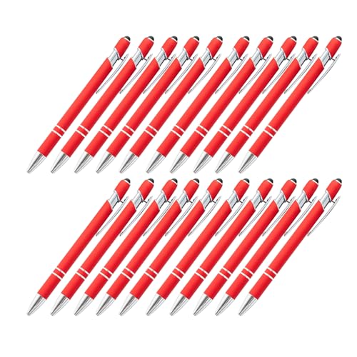 VOCUE Multifunktions-Touchscreen-Stift mit Kugelschreiber, 1,0 mm Spitze, reibungslos, einziehbarer Metall-Kugelschreiber, 20 Stück von VOCUE
