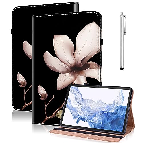 VODEFOX Schutzhülle für Samsung Galaxy Tab S2 24,6 cm (9,7 Zoll) (SM-T810/T815/T813), PU-Leder, Folio-Klappständer, stoßfest, Smart Case mit elastischem Band – Mandala-Blume von VODEFOX