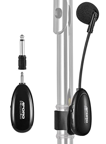 2.4G Drahtlos Flute Mikrofon Umbinden Musikinstrumente Mikrofon, Drahtloser Empfänger und Sender, für Flute und mehr von VOEMPHI